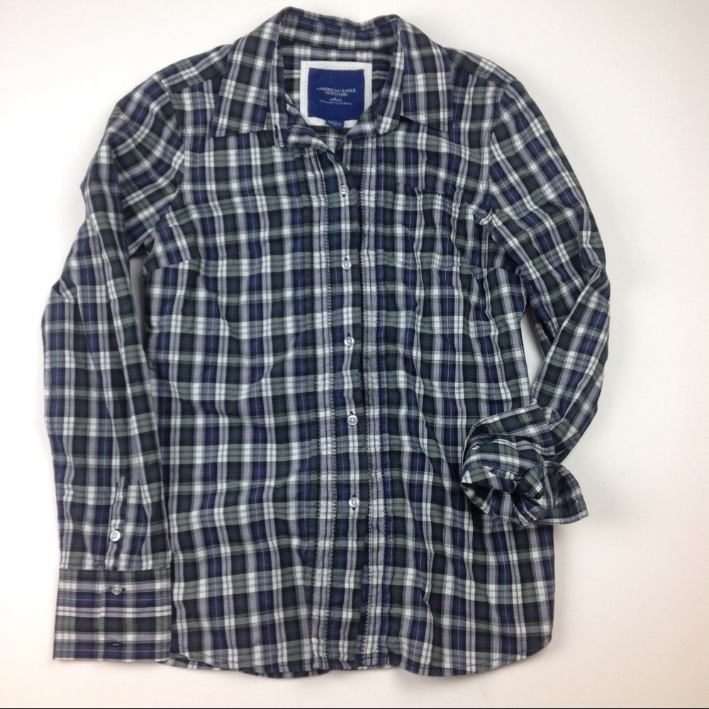 American Eagle Outfitters Plaid Oxford - Picture 2 of 6